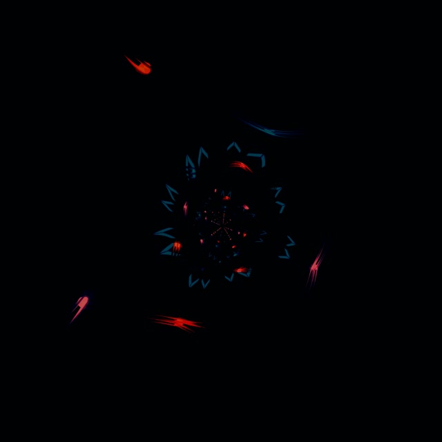 Neon Tunnel Kaleidoskop Vortex VJ Loop 1:1 Square 60fps Zaslonski Varčevalnik