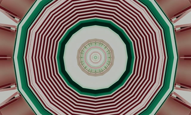 Neon Tunnel Octagon Spiral Red Green VJ Loop 5:3 Wide 60fps Screensaver