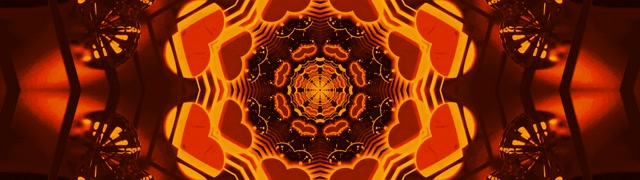 Neon Tunnel Fiery Kaleidoscope Vortex VJ Loop 32:9 Super Ultrawide 60fps Screensaver