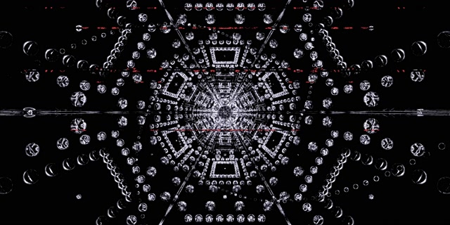 Crystal Hexagon Neon Tunnel Vj Loop 2:1 Univisium 60fps Screensaver