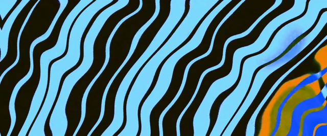 Neonski Tunel Valovite Črte Modro Oranžne 2.39:1 Cinemascope 60fps Ohranjevalnik zaslona VJ Loop