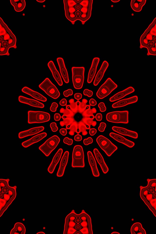 Red Pulsating Star Neon Tunnel 2:3 Portrait 60fps VJ Loop Screensaver