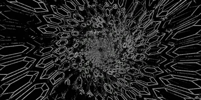 Bel Kristalna Neon Tunel Ohranjevalnik Zaslona 2:1 Univisium 60fps VJ Loop