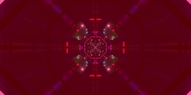 Neon Tunel Osemkotnik VJ Loop 2:1 Univisium 60fps Ohranjevalnik Zaslona