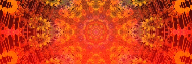 Neon Tunnel Red Fractal Kaleidoscope Burst Vj Loop 3:1 Triple Wide 60fps Screensaver