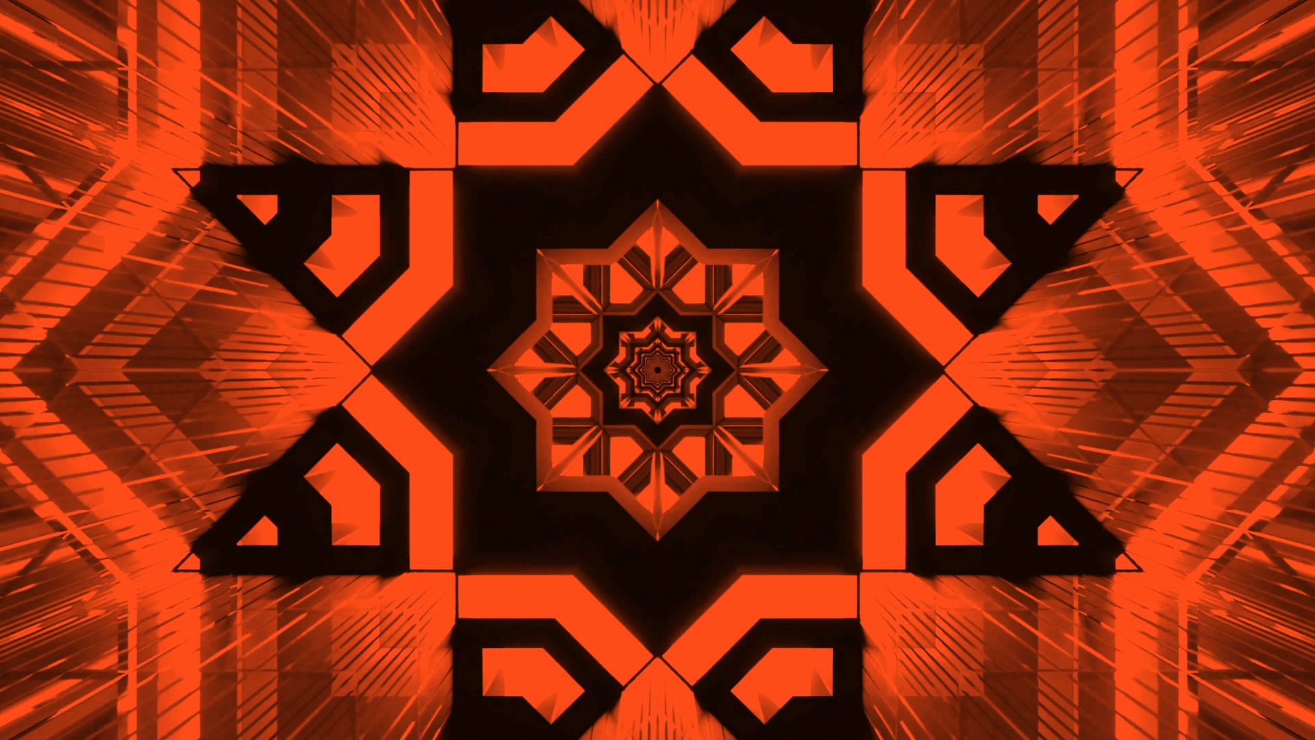 Oranžen Geometrijski Neonski Tunel Ohranjevalnik Zaslona 4k UHD 60fps Vj Loop