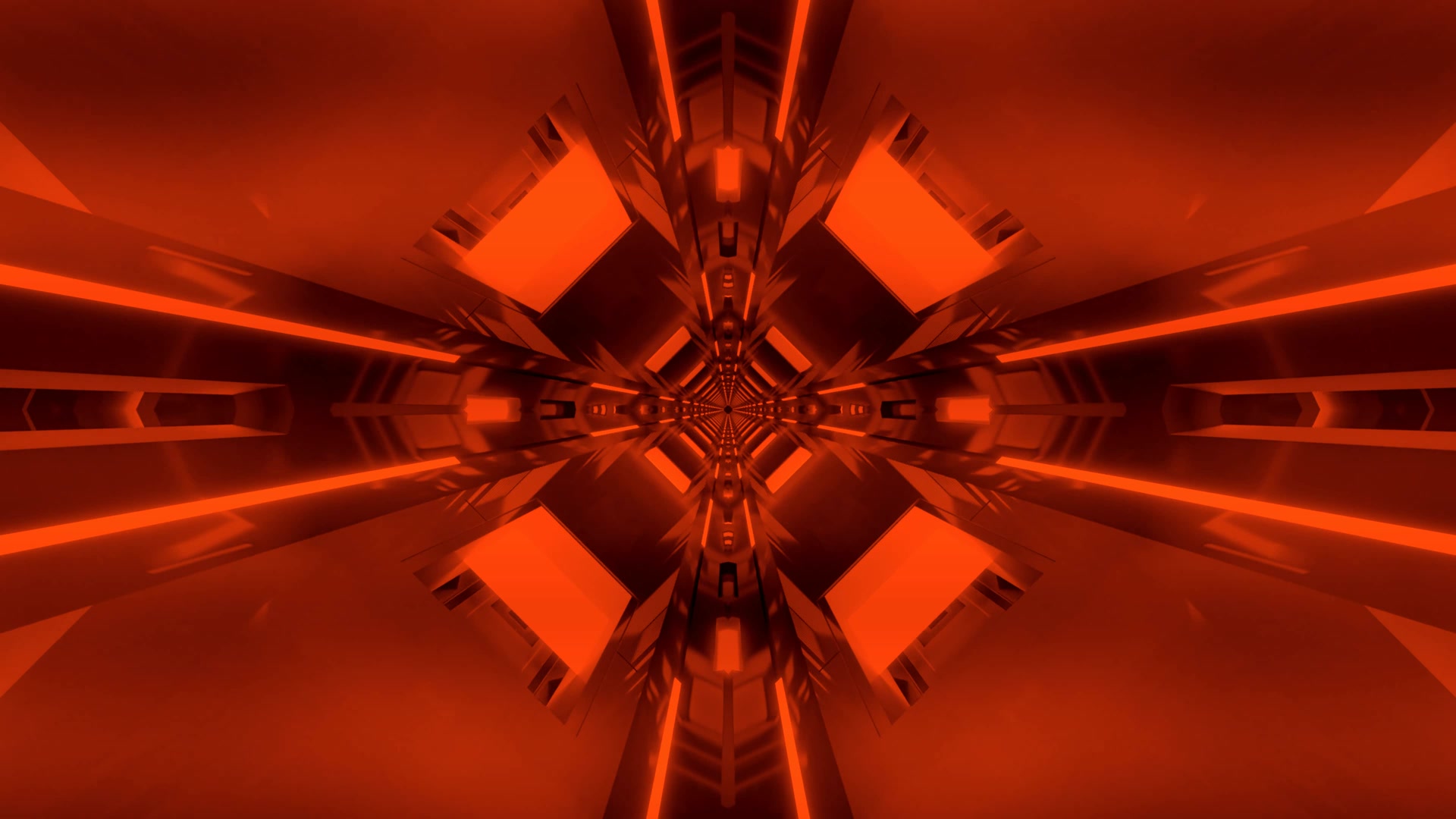 Rdeč Neon Tunel Ohranjevalnik Zaslona 4K UHD 60fps VJ Loop