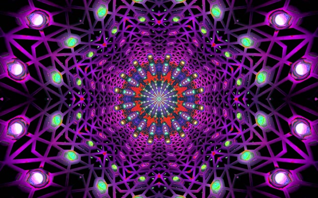 Neon Tunel Fraktal Kaleido VJ Loop 60fps 16:10 MacBook Screensaver