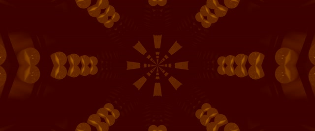 Neon Tunel Zlati Kaleidoskop Fraktal VJ Loop 2.39:1 Cinemascope 60fps Ohranjevalnik Zaslona