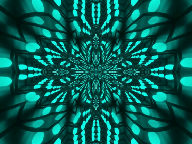 Neon Tunel Rdeča Fraktalna Mandala 4:3 Klasičen 60fps Ohranjevalnik Zaslona VJ Loop