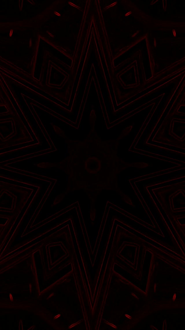 Neon Tunnel Rdeča Zvezda Kaleidoskop Vj Loop 9:16 Reels 60fps Ohranjevalnik zaslona