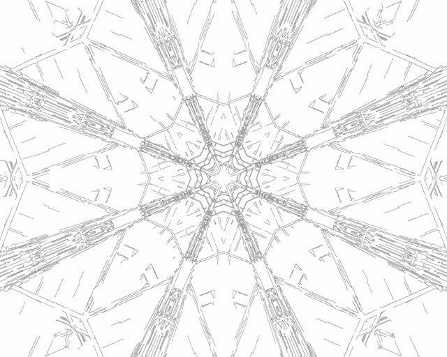 Neon Tunnel Gotski Luk Kaleidoskop 5:4 Industrial 60fps Zaslonski Varčevalnik VJ Loop