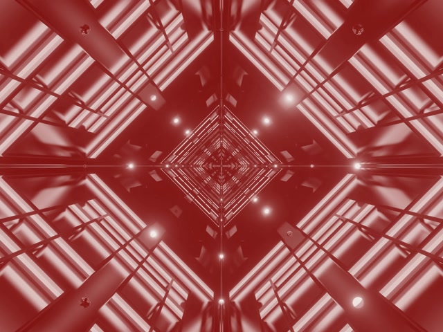 VJ loop Red Neon Tunnel Diamond Vortex 4:3 classic 60fps Screensaver