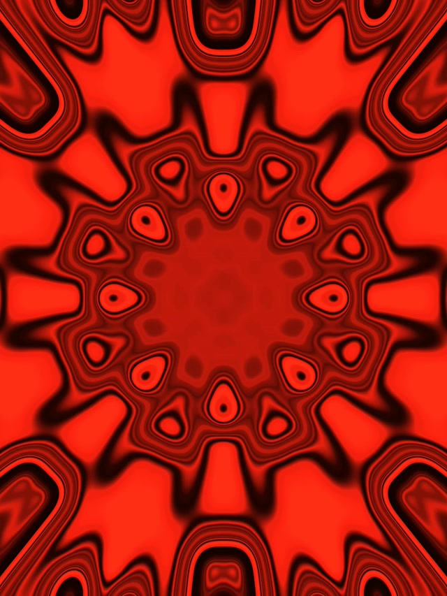 Neon Tunel Rdeč Fraktalni Kaleidoskop Izbruh VJ Loop 3:4 iPad Portret 60fps Ohranjevalnik Zaslona