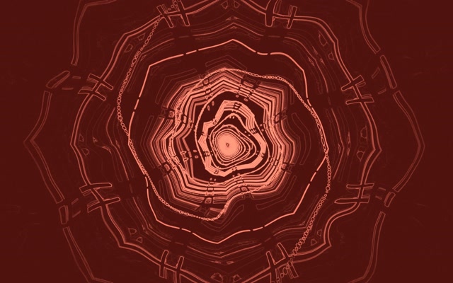 Rdeča Neon Tunnel Osemkotnik Vortex VJ Loop 60fps 16:10 MacBook Zaslonski Varčevalnik