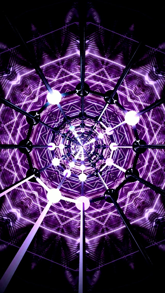 Vijoličen Neon Tunel Ohranjevalnik Zaslona 60fps 9:16 Reels VJ Loop PC Prenosnik