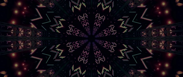 Neon Tunel Kaleidoskop Izbruh VJ Loop 2.39:1 Cinemascope 60fps Ohranjevalnik zaslona