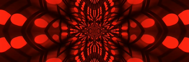 Rdeč Kaleidoskop Neon Predor 3:1 Trojno Širok 60fps Ohranjevalnik Zaslona VJ Loop