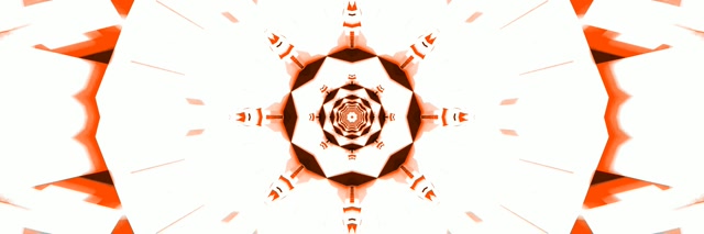 Rdeč Kaleidoskop Neon Tunel VJ Loop 3:1 Triple Wide 60fps Ohranjevalnik Zaslona