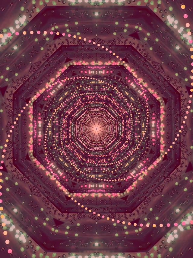 Rožnat Neon Tunel Ohranjevalnik Zaslona 3:4 iPad Pokončno 60fps VJ Loop PC Prenosnik