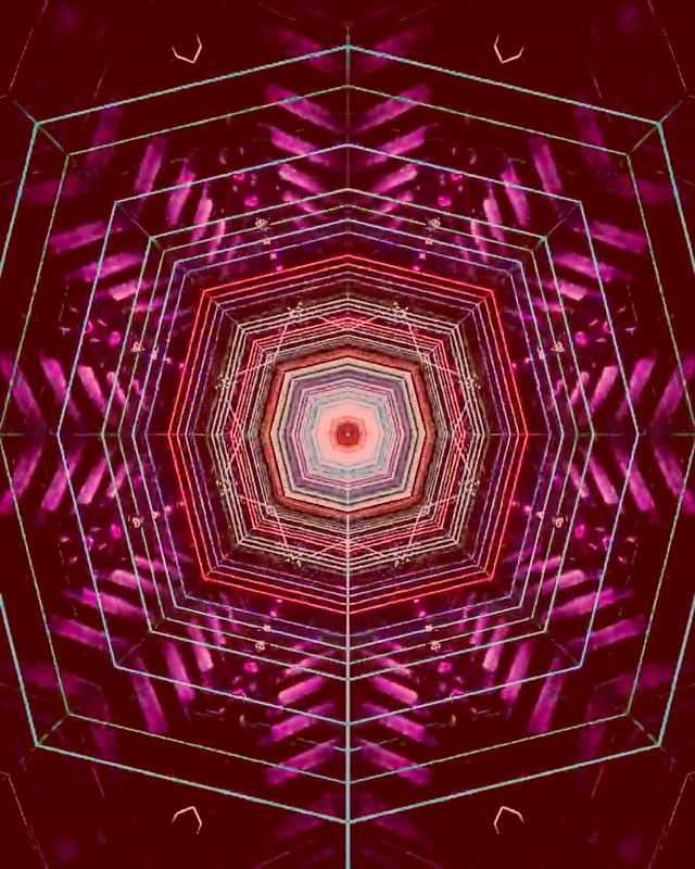 Neonski Tunel Kaleidoskop Vrtinec VJLoops 4:5 Instagram 60fps Ohranjevalnik zaslona