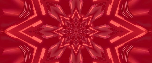 Karminasta Zvezda Kaleidoskop Neon Tunel VJ Loop 2.39:1 Cinemascope 60fps Ohranjevalnik Zaslona