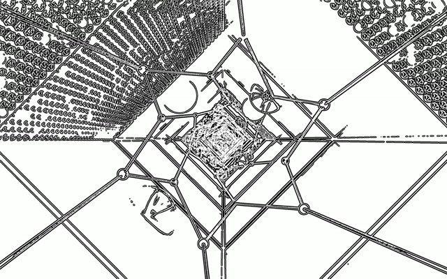 Neonski Tunel Zaslonski Varovalnik 16:10 MacBook 60fps Grid Vj Loop