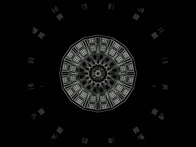 Neon Tunel Kalejdoskop Mandala VJ Loop 4:3 Klasičen 60fps Ohranjevalnik Zaslona