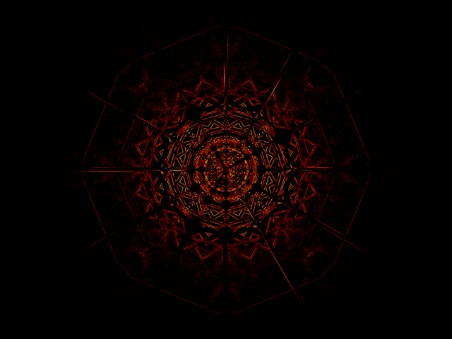 Neonska Torbica Rdeča Fraktalna Mandala VJ Loop 4:3 Classic 60fps Screensaver