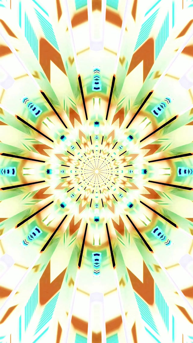 Neon Tunel Kaleidoskop Izbruh VJ Loop 9:16 Reels 60fps Ohranjevalnik zaslona