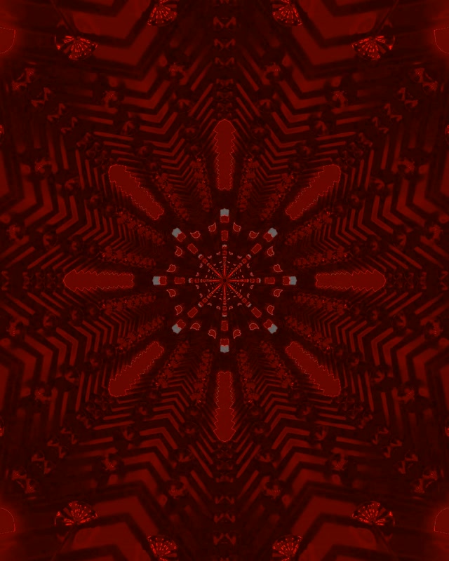 Rdeč Fraktal Kaleidoskop Neon Tunel VJ Loop 4:5 Instagram 60fps Ohranjevalnik zaslona