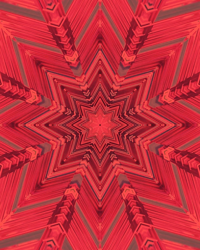 Rdeča Zvezda Fraktal Kaleidoskop Neon Tunnel Vj Loop 4:5 Instagram 60fps Ohranjevalnik zaslona