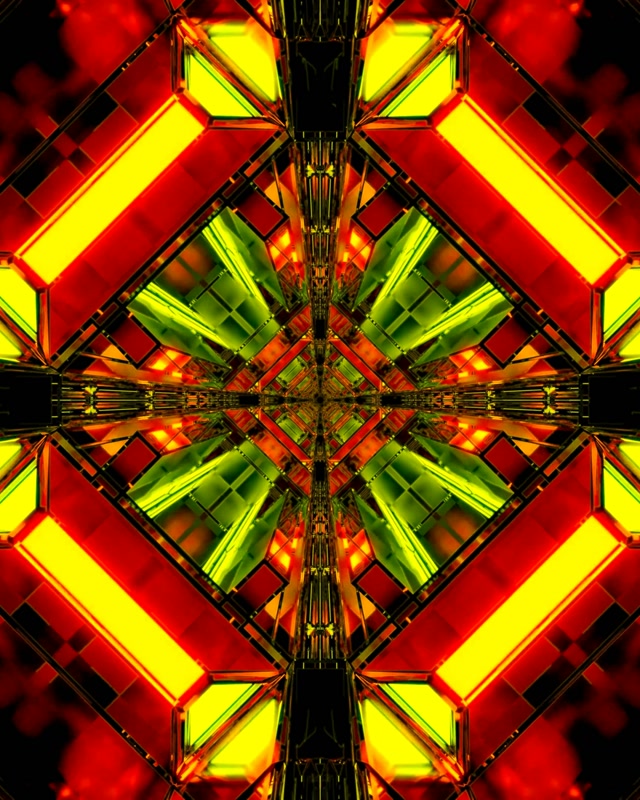 Neon Tunnel Kaleidoskop Diamantni Izbruh VJ Loop 4:5 Instagram 60fps Ohranjevalnik zaslona