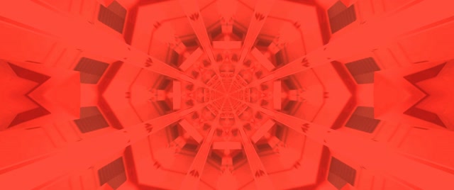 Neon Tunel Rdeči Kaleido Izbruh VJ Loop 2.39:1 Cinemascope 60fps Screensaver