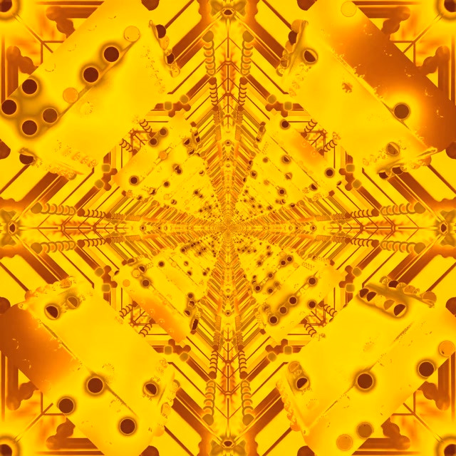 Zlati Neonski Tunel Zaslonski Varovalnik 1:1 Square 60fps VJ Loop PC Laptop