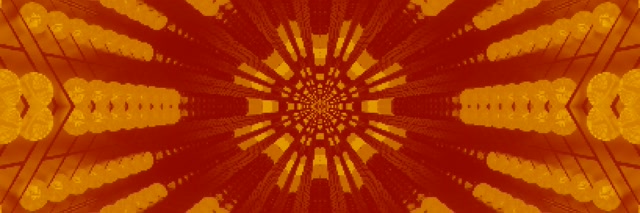 Neonska Tunel Sončni Izbruh Kalejdoskop 3:1 Triple Wide 60fps Screensaver VJ Loop