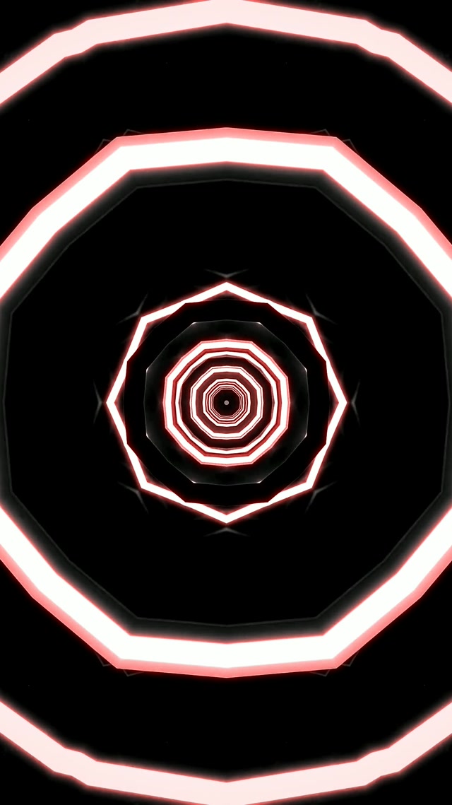 Neonski Tunel Osemkotni Vrtinec VJ Loop 9:16 Reels 60fps Ohranjevalnik Zaslona