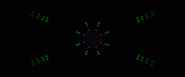 Neon Tunel Kaleidoskop Zvezda Izbruh 2.39:1 Cinemascope 60fps Ohranjevalnik zaslona VJ Loop