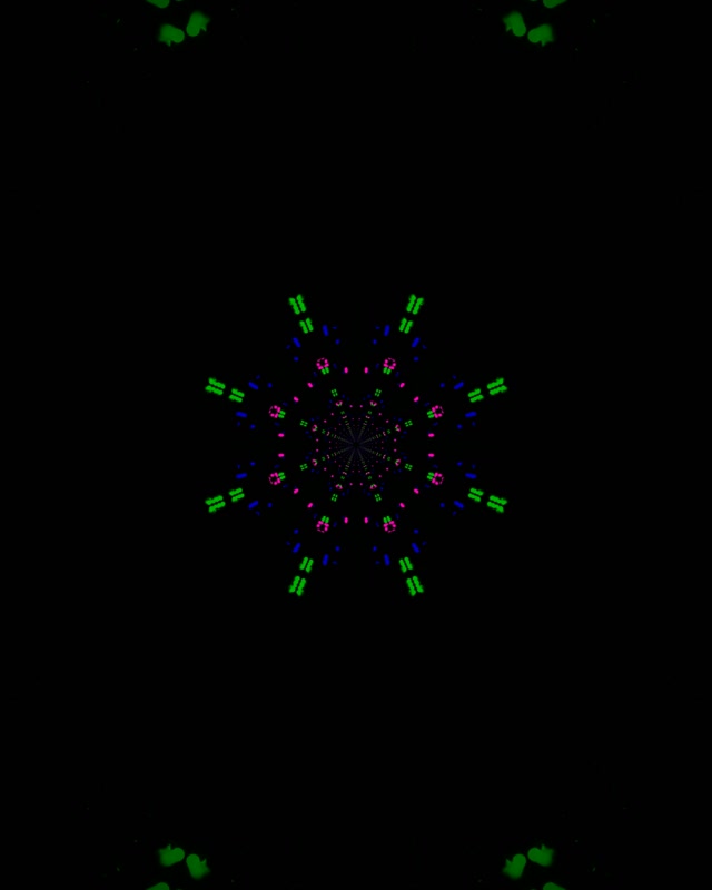 Neon Tunel Kaleidoskop Zvezdni Izbruh VJ Loop 4:5 Instagram 60fps Ohranjevalnik zaslona