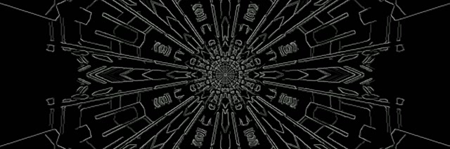 Neonski predor fraktal kaleidoskop izbruh VJ Loop 3:1 trojno širok 60fps ohranjevalnik zaslona