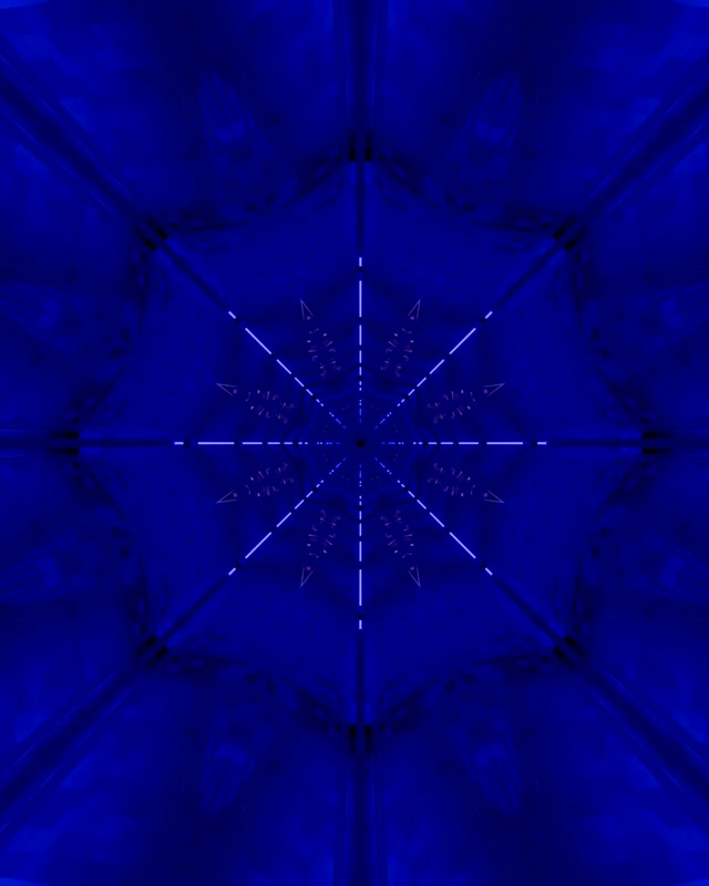 Neonski Predor Modri Kaleidoskop Zvezda Vj Loop 4:5 Instagram 60fps Ohranjevalnik