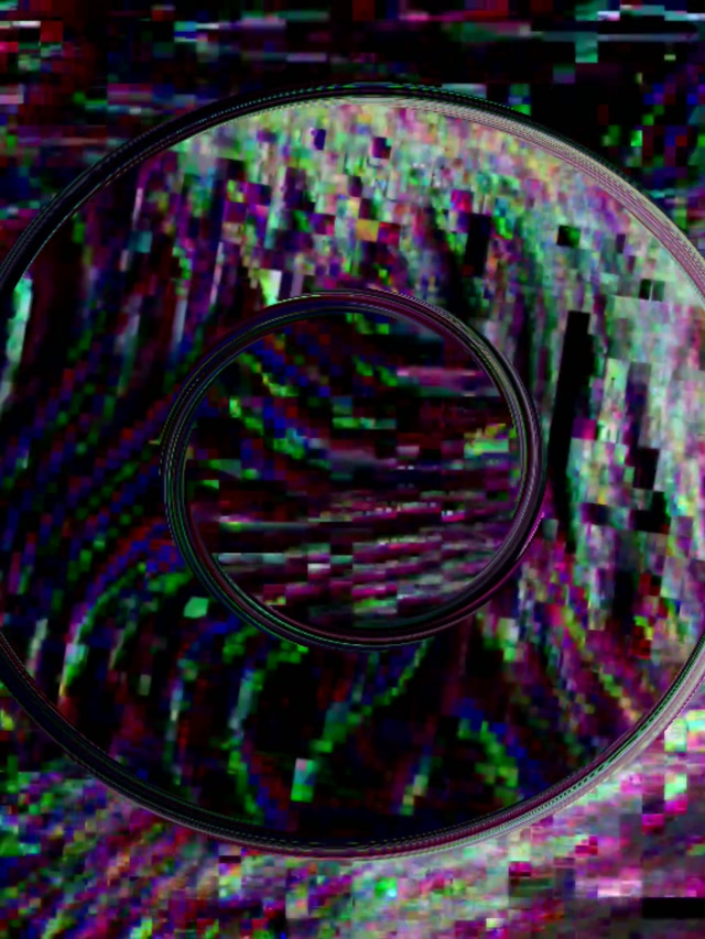 Neonski Predor Glitch Piksel Izbruh VJ Loop 3:4 iPad Portrait 60fps Ohranjevalnik zaslona