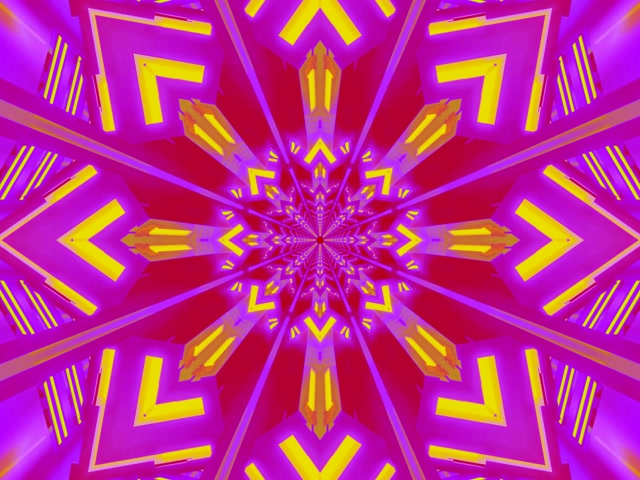 Neon Tunel Kaleidoskop Zvezdni Izbruh 4:3 Classic 60fps Screensaver Vj Loop