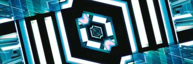 Neon Tunel Vrteč Diamant Vrtinec VJ Loop 3:1 Triple Wide 60fps Ohranjevalnik Zaslona