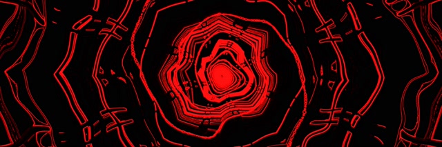 Rdeč Neon Tunel Spiralni Vrtinec 3:1 Trojno Širok 60fps Ohranjevalnik Zaslona VJ Loop