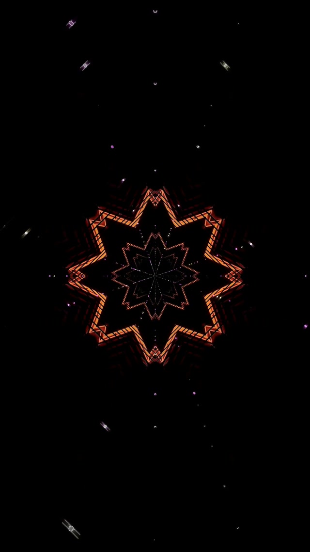 Neon Tunel Zvezda Kaleidoskop Vj Loop 9:16 Reels 60fps Ohranjevalnik Zaslona