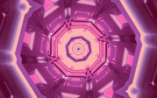 Neon Tunel Roza Osemkotni Vortex Vj Loop 60fps 16:10 Macbook Screensaver