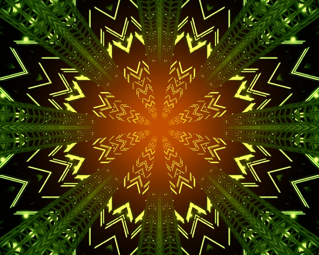 Neon Tunel Fraktal Kaleidoskop Izbruh VJLoops 5:4 Industrijski 60fps Ohranjevalnik Zaslona