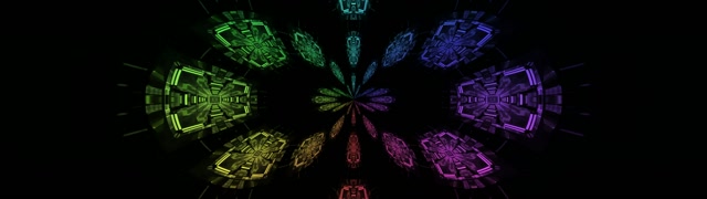 32:9 Ultraširok Neon Tunel Svetleč Diamant Simetrija Izbruh 60fps Ohranjevalnik Zaslona VJ Material