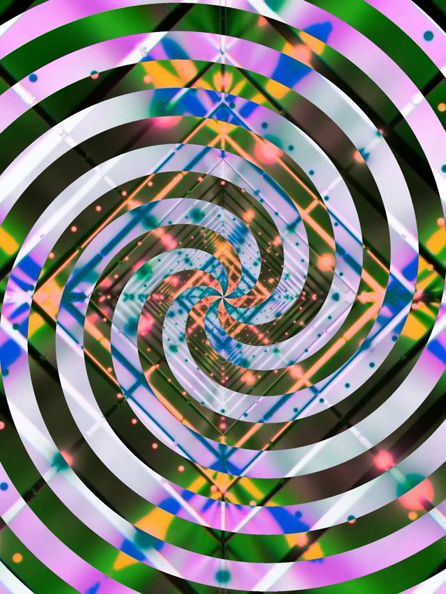 Neon Tunnel Spiralni Vrtinec 3:4 iPad Portret 60fps Ohranjevalnik zaslona Vj Loop